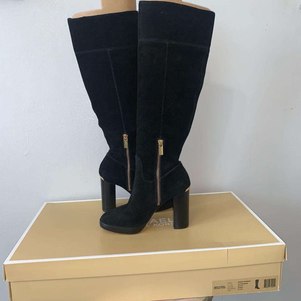 Michael Kors Regina Suede Platform Boots